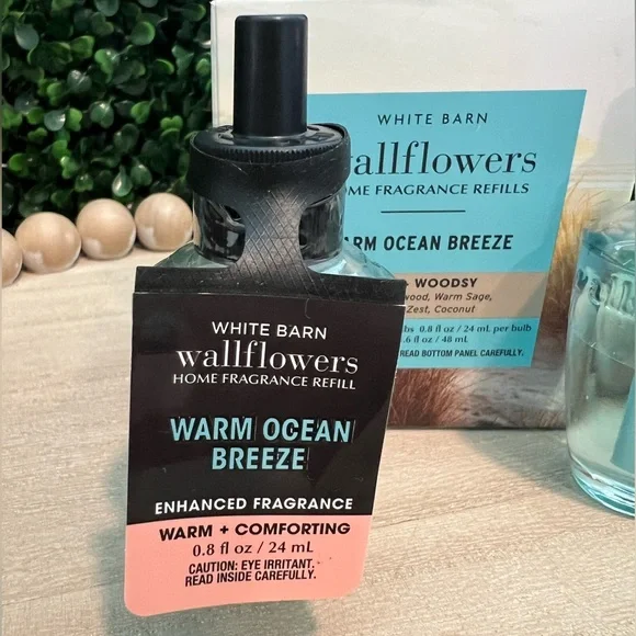 Set of 3 Bath and Body Works Wall Flower Fragrance Refill Warm Ocean Breeze New - Picture 3 of 8